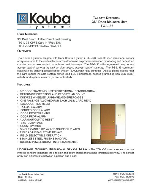 Tg L 36 Page For Pdf Pmd Kouba Associates Inc