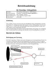 Betriebsanleitung für Einstufige- Schleppklinke Einleitung