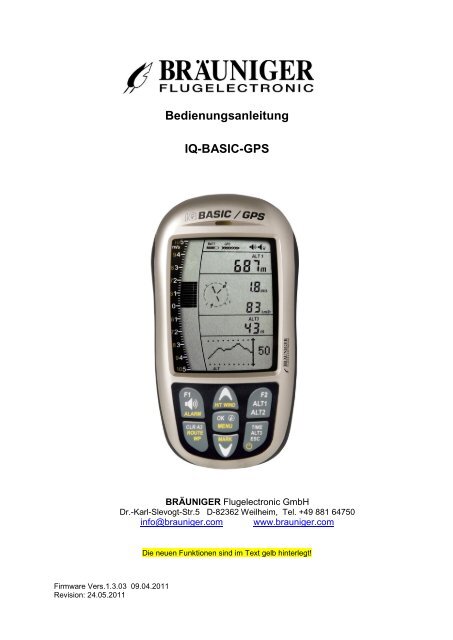 Bedienungsanleitung IQ-BASIC-GPS - Bräuniger GmbH