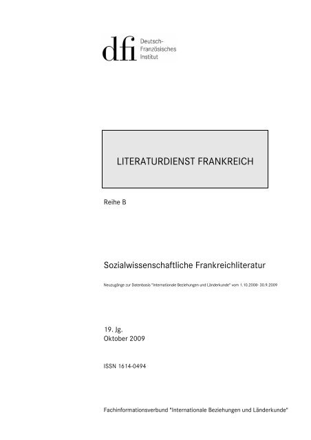 LITERATURDIENST FRANKREICH - dfi