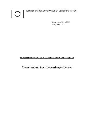 Memorandum über Lebenslanges Lernen