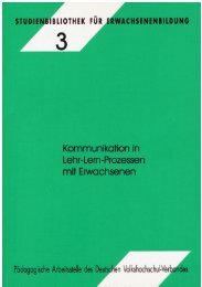 Kommunikation in Lehr-Lern-Prozessen mit Erwachsenen