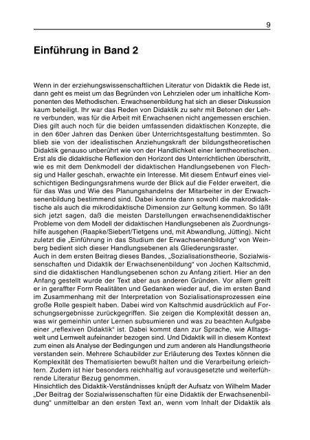 Didaktische Dimensionen der Erwachsenenbildung - Deutsches ...