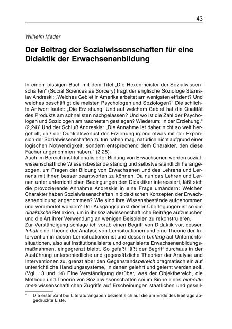 Didaktische Dimensionen der Erwachsenenbildung - Deutsches ...