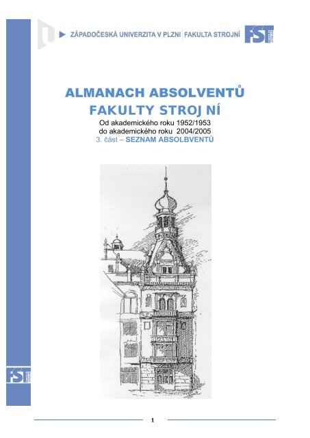 almanach absolventů - Fakulta strojní - Západočeská univerzita v Plzni