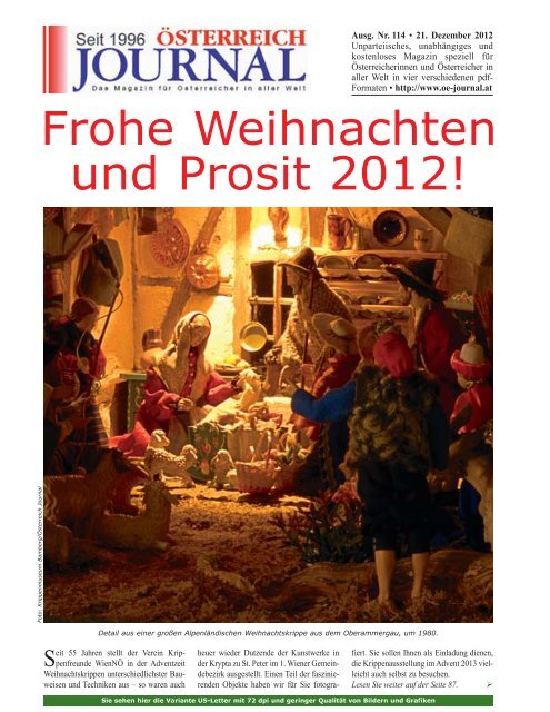 Frohe Weihnachten und Prosit 2012! - Österreich Journal