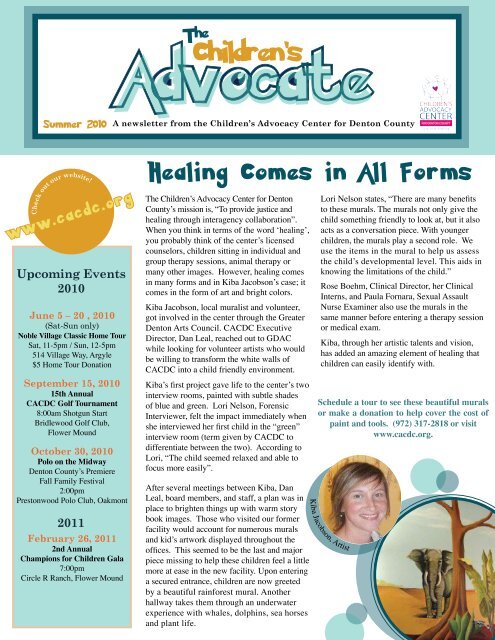 Healing Comes in All Forms Children s Advocacy Center