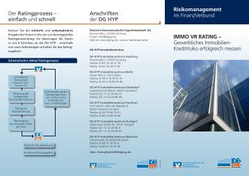 Risikomanagement im FinanzVerbund IMMO VR RATING ... - DG Hyp