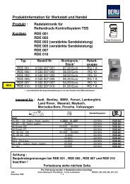 Radelektronik für Reifendruck-Kontrollsystem TSS ... - Autoteile Pirna