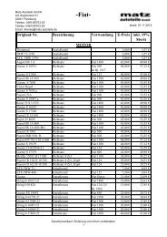 Fiat - Matz Autoteile GmbH