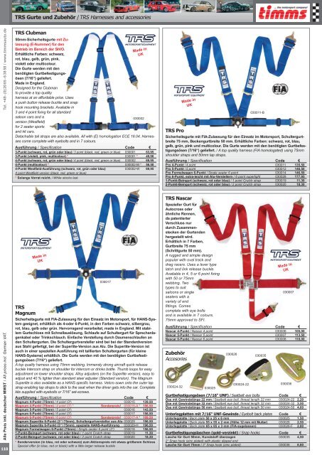 TRS Magnum 75mm 4 Point Harness BLUE Bolt In Road /& Kit Car FIA Approved