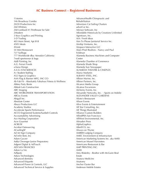 Participating Companies - San Francisco Chamber of Commerce