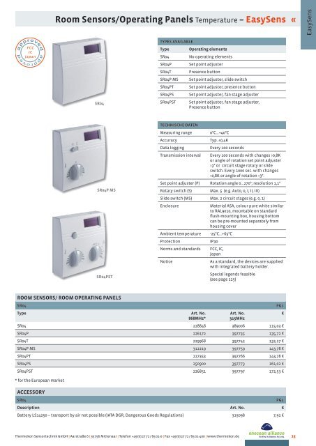 EasySens - Slaney Direct Ltd