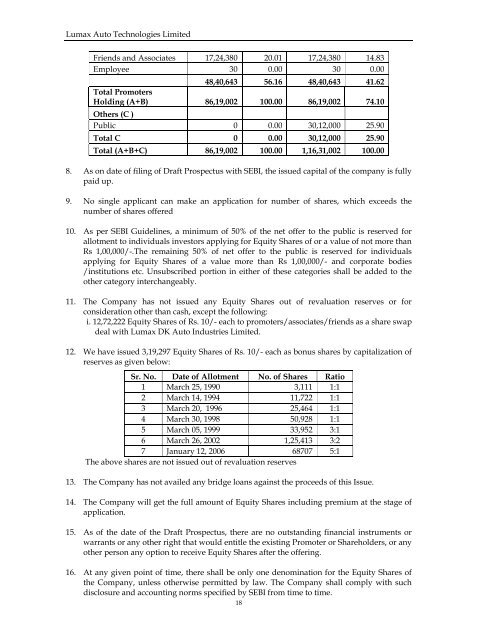 lumax auto technologies limited - Securities and Exchange Board of ...