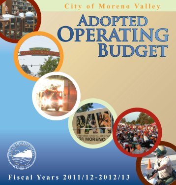 Adopted Operating Budget Fiscal Year 2011/12 - City - Moreno Valley