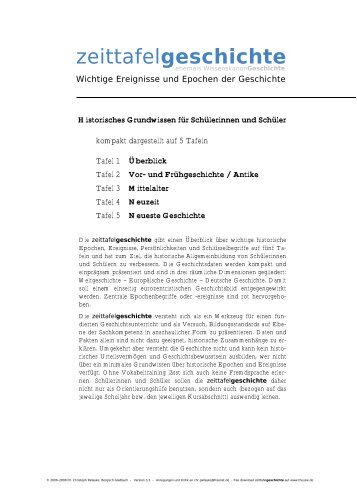 zeittafelgeschichte - Studienseminar für Geschichte am Judenstein