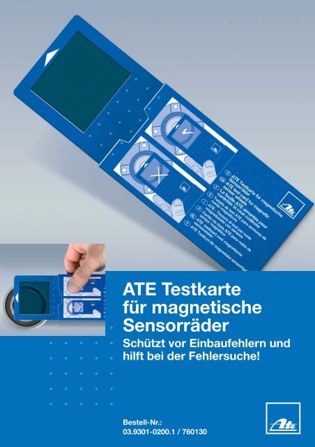 ORIGINAL ATE Testkarte für magnetische Sensorräder