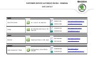Parteneri service autorizaţi Škoda (251,9 KB) - Skoda