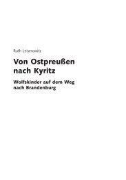 Von Ostpreußen nach Kyritz. Wolfskinder auf dem Weg nach ...