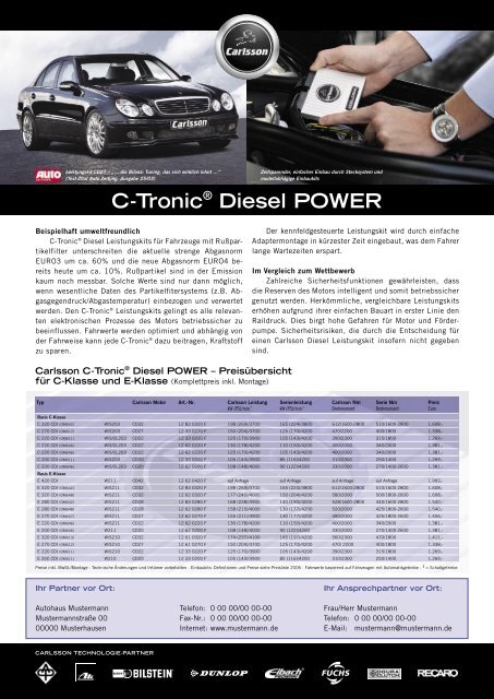 C-Tronic® Diesel POWER - MOTOR-TALK.de