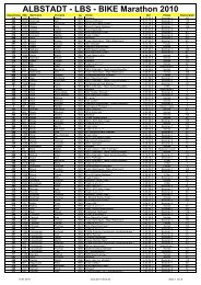 Albstadtwertung 2010 nach Nachname - Albstadt Bike-Marathon
