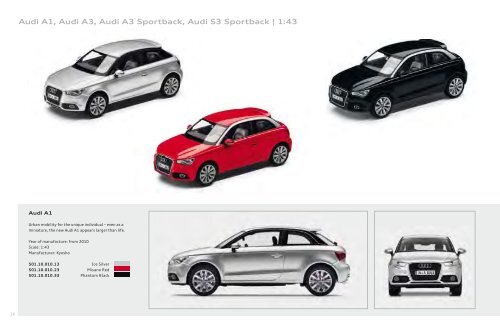 Audi collection Miniatures