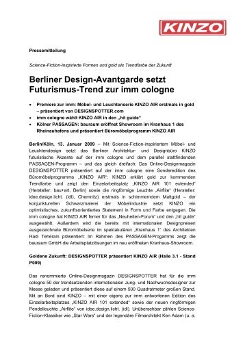 Berliner Design-Avantgarde setzt Futurismus-Trend zur imm cologne