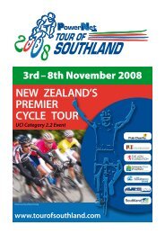 new zealand's premier cycle tour - PowerNet Tour of Southland