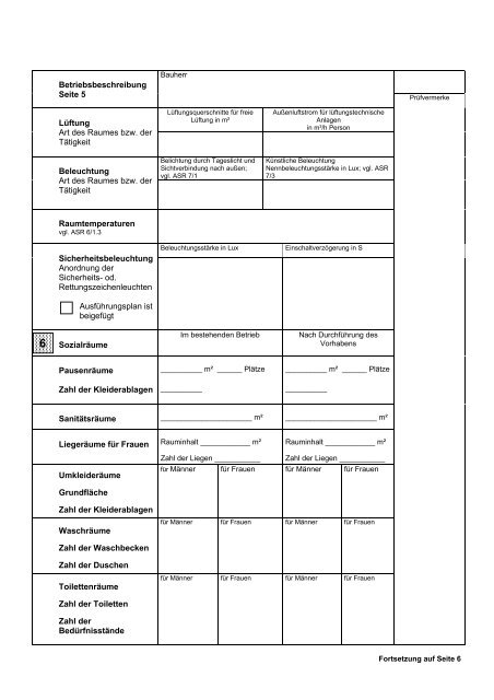 Gewerbliche Betriebsbeschreibung