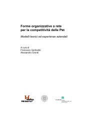 Forme organizzative a rete per la competitività delle PMI - Archivio ...