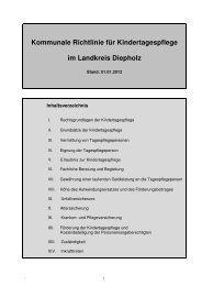 Kommunale Richtlinie für Kindertagespflege im Landkreis Diepholz