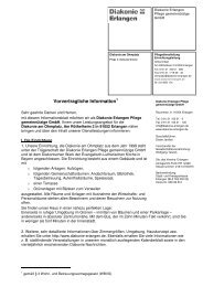 Vorvertragliche Information - Diakonie Erlangen