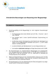 Erforderliche Bauvorlagen zum Bauantrag einer Biogasanlage