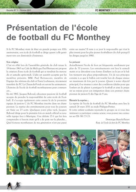 Présentation de l'équipe - BBC Monthey