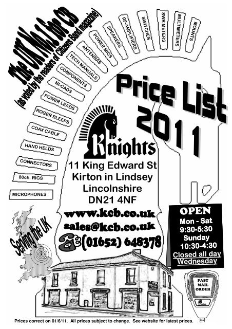 Download our New 2011 Price List - Knights CB Radio