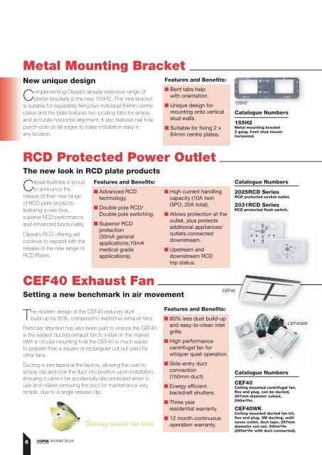 New Product Bulletin 08, 14809 - Clipsal