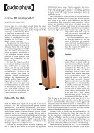 Avanti III loudspeaker - Audio Physic