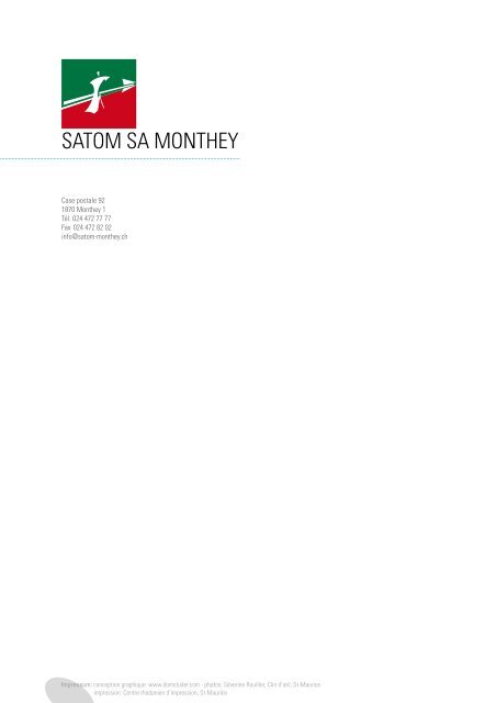 Rapport Annuel 2010 - Satom