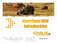 Proprietary Information of G-NIUS Unmanned Ground Systems ...