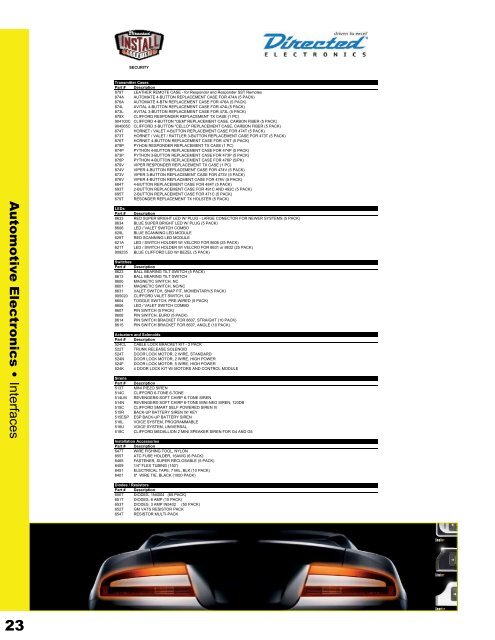 Table Of Contents