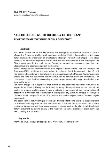 Architecture and Ideology