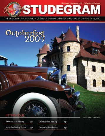 IN THIS ISSUE - Ocean Bay Chapter of the Studebaker Drivers Club