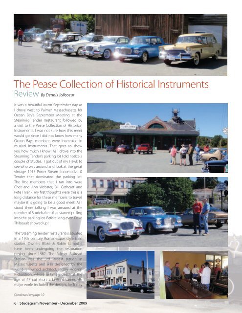 IN THIS ISSUE - Ocean Bay Chapter of the Studebaker Drivers Club