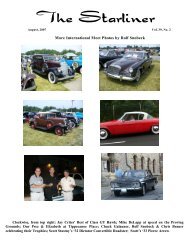 schedule of events - Studebaker Clubs