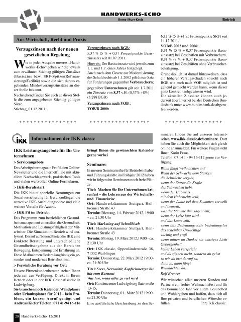 Handwerks-Echo Nr. 149 - Kreishandwerkerschaft Rems-Murr