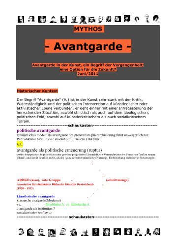 MYTHOS AVANTGARDE - OKK| - Organ kritischer Kunst