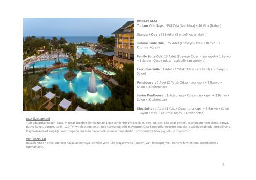 vogue hotel avantgarde kemer / 2013 yaz fact sheet