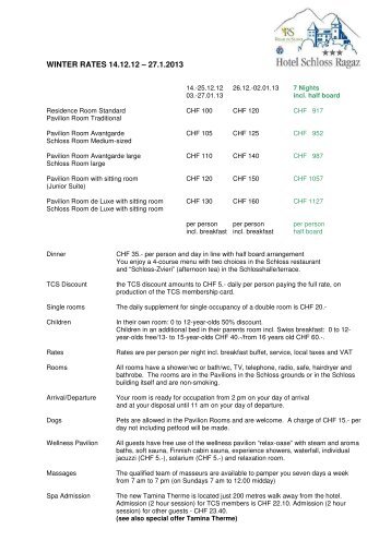 Eng Schloss WINTER RATES 3 - Hotel Schloss Ragaz