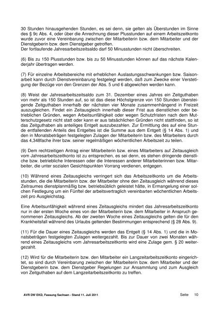 AVR_DW_ EKD- Fassung Sachsen_Juli 2011 - Diakonie Sachsen