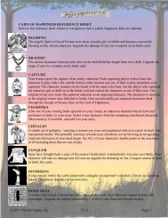 Happiness Reference Sheet Lite (pdf) - Chivalry Games